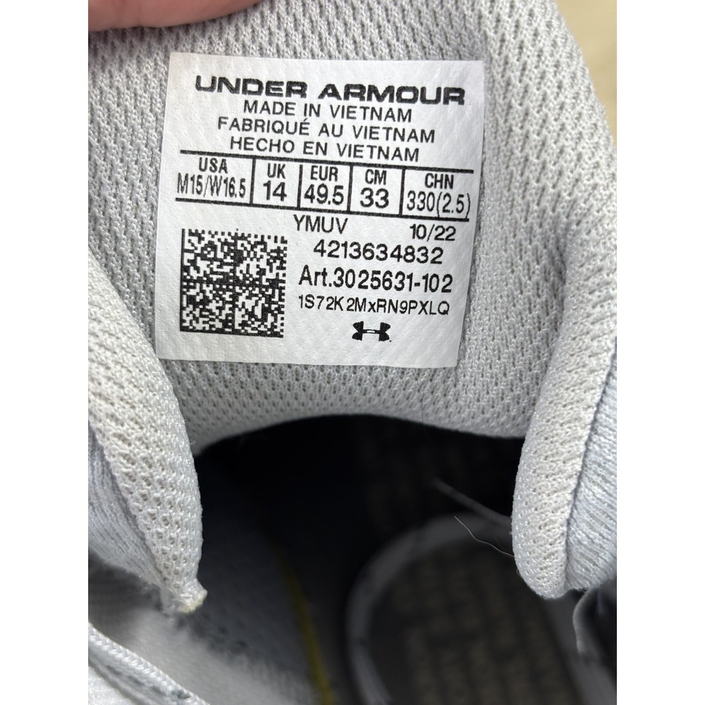 Under Armour Curry Flow 9 Team Shoes Men's 15 White Gray Basketball Flawed - Picture 7 of 11